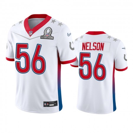 Maillot Homme Indianapolis Colts Quenton Nelson 56 Game Blanc 2022 AFC Pro Bowl